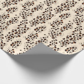 Exotische luipaard print in bruin en crème cadeaupapier (Hoek)