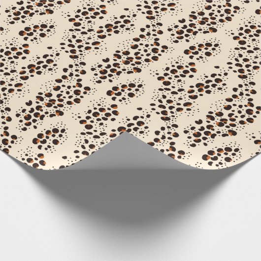 Exotische luipaard print in bruin en crème cadeaupapier (Hoek)