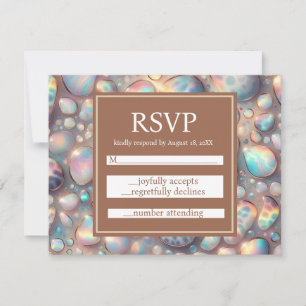 Exotische luxe RSVP-huwelijksbijlagekaarten RSVP Kaartje