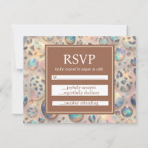 Exotische luxe RSVP-huwelijksbijlagekaarten