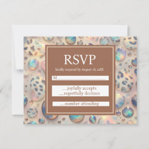 Exotische luxe RSVP-huwelijksbijlagekaarten RSVP Kaartje