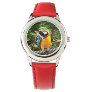 Exotische Macaw Parrot Watch Horloge