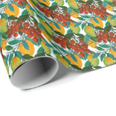 Exotische Mango: Zomer Naadloos Cadeaupapier (Rol Hoek)