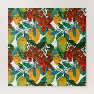 Exotische Mango: Zomer Naadloos Legpuzzel