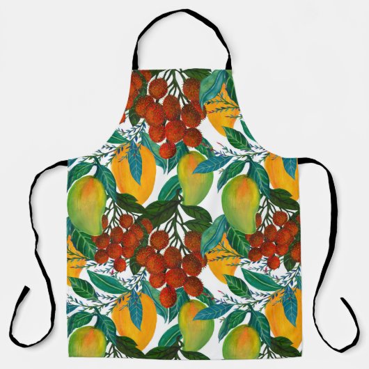 Exotische Mango: Zomer Naadloos Schort (Voorkant)