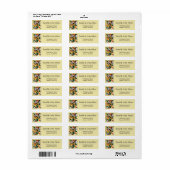 Exotische meerkleurige pansies etiket (Full Sheet)