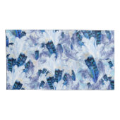 Exotische Mix Blauwe Vogel veerprint Kussensloop (Achterkant-Rechts)