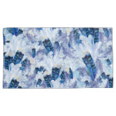 Exotische Mix Blauwe Vogel veerprint Kussensloop (Voorkant-Rechts)