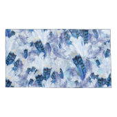 Exotische Mix Blauwe Vogel veerprint Kussensloop (Achterkant-Links)
