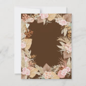 Exotische moderne Boho tropische bruids brunch Kaart (Achterkant)