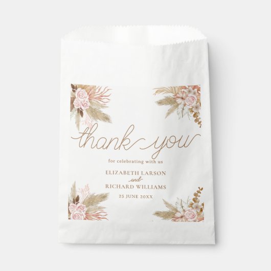 Exotische moderne Boho tropische bruiloft Bedankzakje (Voorkant)