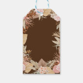 Exotische moderne Boho tropische bruiloft Cadeaulabel (Achterkant)