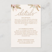 Exotische moderne Boho tropische bruiloft Informatiekaartje (Voorkant)