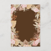 Exotische moderne Boho tropische bruiloft Informatiekaartje (Achterkant)