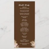 Exotische moderne Boho tropische bruiloft Programmakaart (Achterkant)