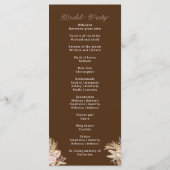 Exotische moderne Boho tropische bruiloft Programmakaart (Achterkant)