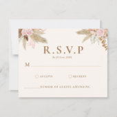 Exotische moderne Boho tropische bruiloft RSVP Kaartje (Voorkant)