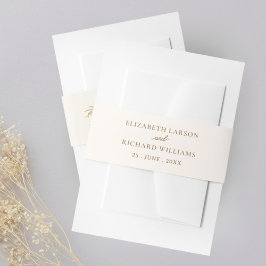 Exotische moderne Boho tropische bruiloft Uitnodigingen Wikkel