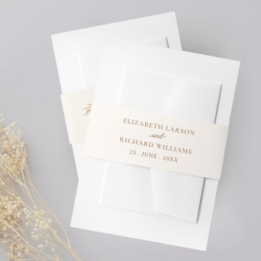 Exotische moderne Boho tropische bruiloft Uitnodigingen Wikkel