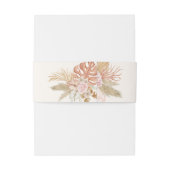 Exotische moderne Boho tropische bruiloft Uitnodigingen Wikkel (Achterkant Voorbeeld)