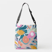 Exotische, moderne oerwoud collage. crossbody tas (Achterkant)