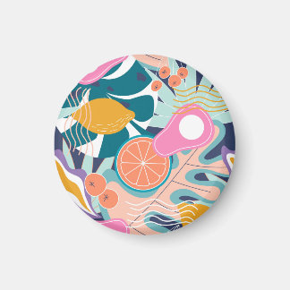 Exotische, moderne oerwoud collage. magneet