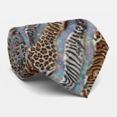 Exotische namaakzijde | Luxe wilde dieren herenmod Stropdas (Opgerold)