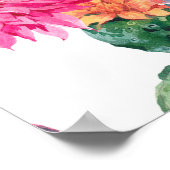 Exotische natuurlijke  waterverf naadloos patroon poster (Hoek)