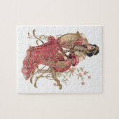 Exotische nieuwe kunstvrouw in  kostuum legpuzzel (Horizontaal)