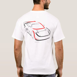 Exotische Noble M400 Black en Red Achterkant T-shirt