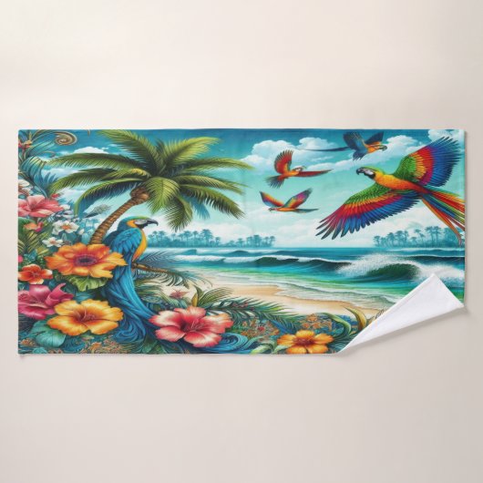Exotische oase badhanddoek (Badhanddoek)
