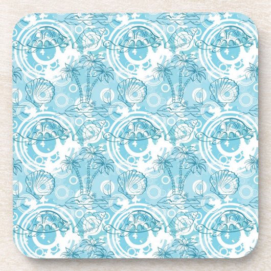 exotische oceaanpatroon bier onderzetter (Voorkant)