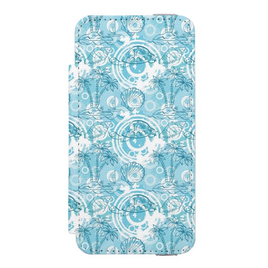 exotische oceaanpatroon incipio iPhone portemonnee hoesje (Voorkant Agenda)