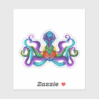 Exotische octopus sticker