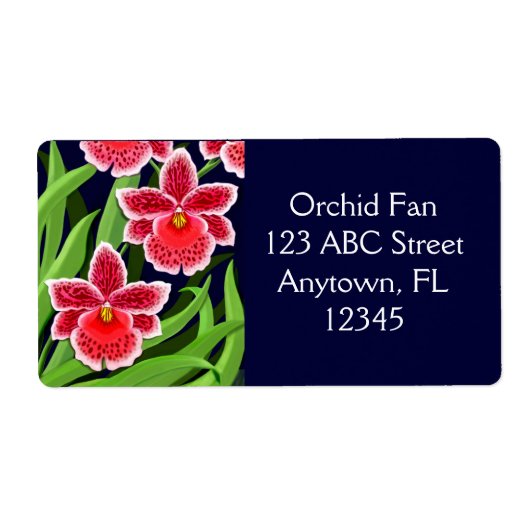 Exotische Odontoglossum Orchideeën Label (Voorkant)