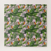 Exotische Oerwoud van tropische vogelpest Legpuzzel (Horizontaal)