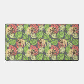 Exotische Oerwouden bladeren en olifanten Bureaumat (Voorkant)