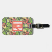 Exotische Oerwouden bladeren en olifanten | Monogr Bagagelabel (Voorkant horizontaal)