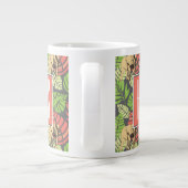 Exotische Oerwouden bladeren en olifanten | Monogr Grote Koffiekop (Achterkant)