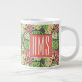 Exotische Oerwouden bladeren en olifanten | Monogr Grote Koffiekop (Rechts)