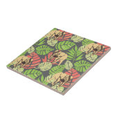 Exotische Oerwouden bladeren en olifanten Tegeltje (Zijkant)