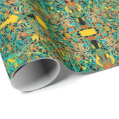 exotische of sari-achtige vormgeving lijkt op oerw cadeaupapier (Rol Hoek)