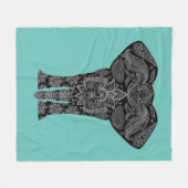 Exotische olifant Blanket Fleece Deken (Voorkant (Horizontaal))