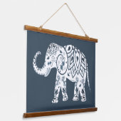 Exotische olifant hangend wandkleed (Gebogen)