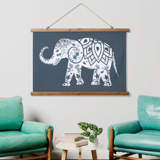 Exotische olifant hangend wandkleed (Woonkamer)