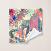 Exotische olifant Peacock Bad Handdoek (Wasdoekje)