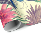 Exotische olifant Peacock Cadeaupapier (Rol Hoek)