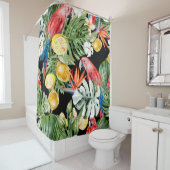 Exotische ontsnapping: Waterverf paradijs Douchegordijn (In situ)