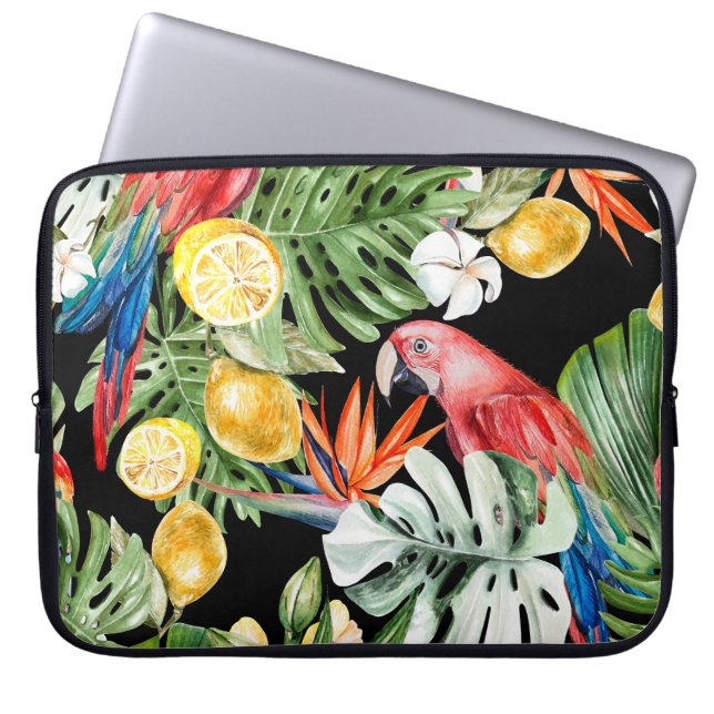 Exotische ontsnapping: Waterverf paradijs Laptop Sleeve (Voorkant)