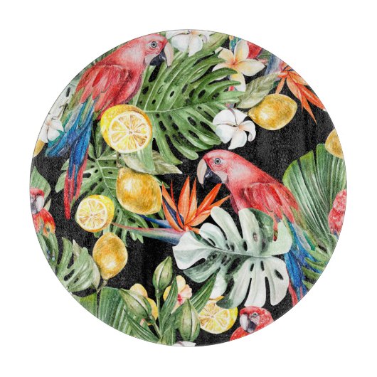 Exotische ontsnapping: Waterverf paradijs Snijplank (Voorkant)